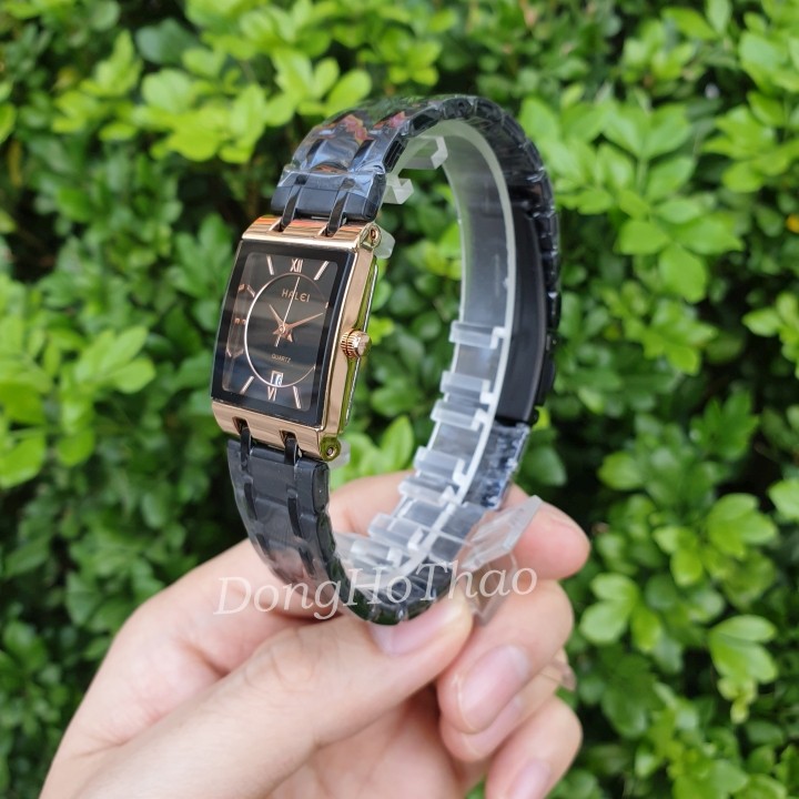 Đồng Hồ Nữ Halei Chính Hãng Mặt Vuông Có Lịch Dây Thép Cao Cấp Chống Nước | BigBuy360 - bigbuy360.vn