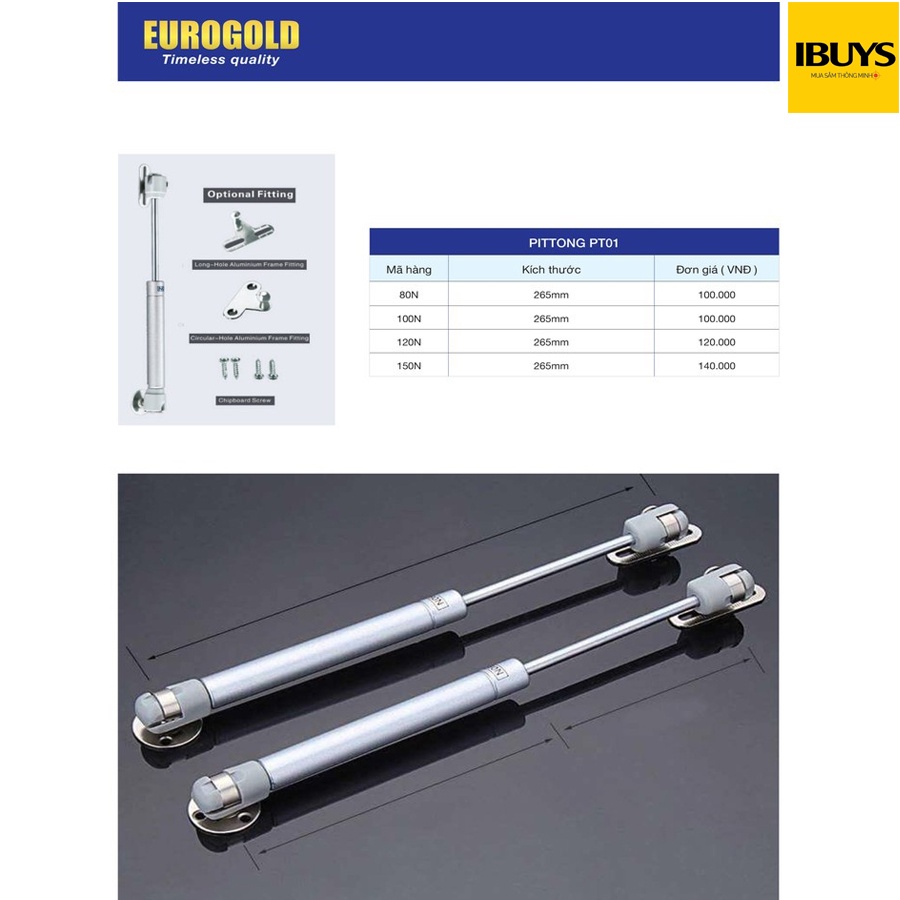 Pittong đẩy cửa Eurogold PT01