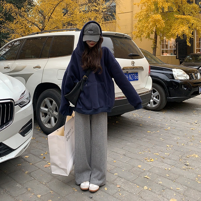 Áo hoodie tay dài in chữ thời trang Hàn Quốc | BigBuy360 - bigbuy360.vn