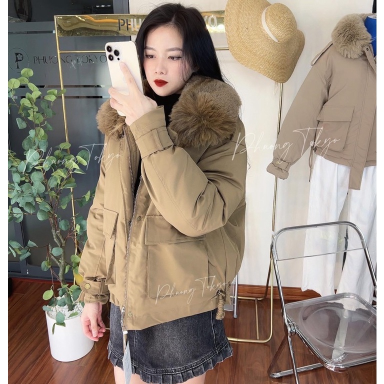 Áo paka cổ lông