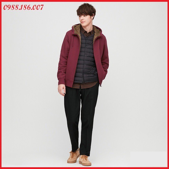 Áo nỉ lót lông cừu nam siêu ấm #Uniqlo. Hoodie 418708 - Chính hãng