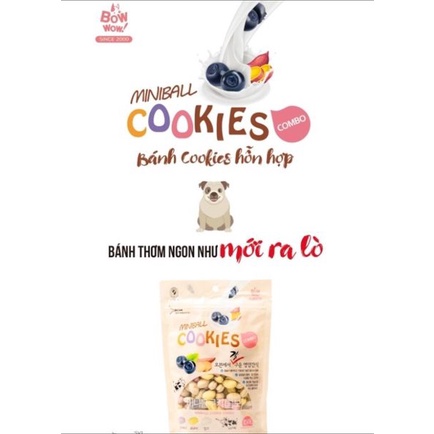 Bánh thưởng cho chó - Bánh cookies hỗn hợp cho chó BOWWOW 150g