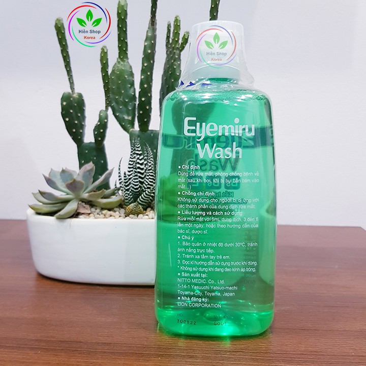 Dung dịch rửa mắt nhật bản eyemiru wash 500ml | BigBuy360 - bigbuy360.vn