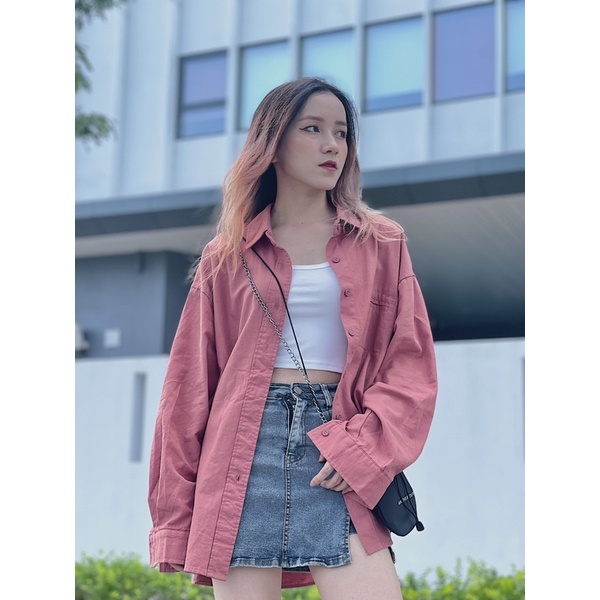 Áo sơ mi trơn MINION CLOTHING dài tay Unisex nam nữ oversize form rộng Ulzzang Streetwear Hàn Quốc vải dày dặn A3004 | WebRaoVat - webraovat.net.vn