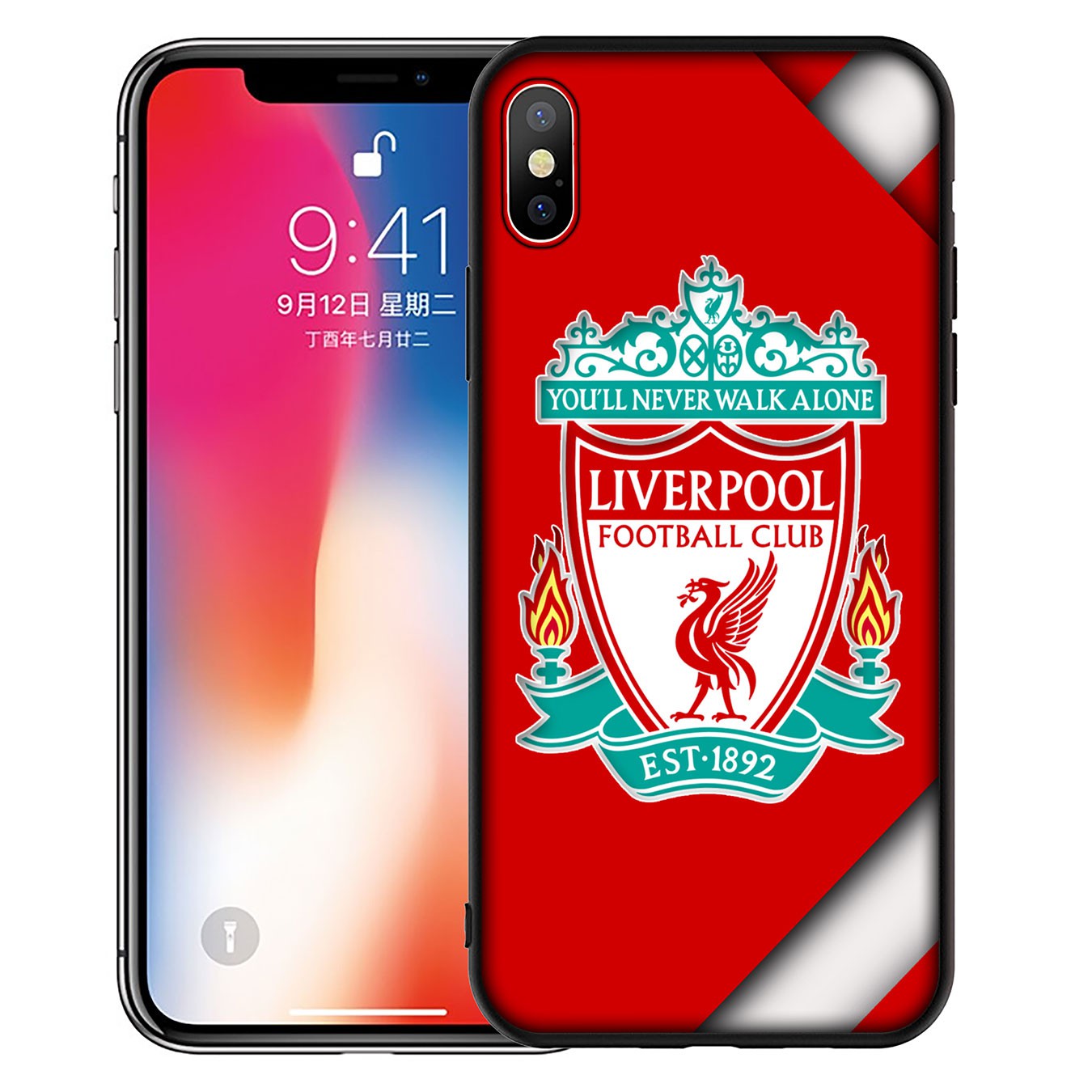 iPhone 12 Mini 11 Max Pro SE 2020 XR Phone Case Soft Silicone Casing logo Liverpool Football