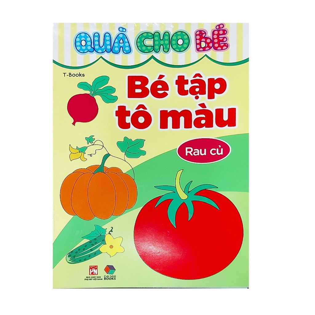 Sách- Bé tập tô màu : Rau củ( quà cho bé)