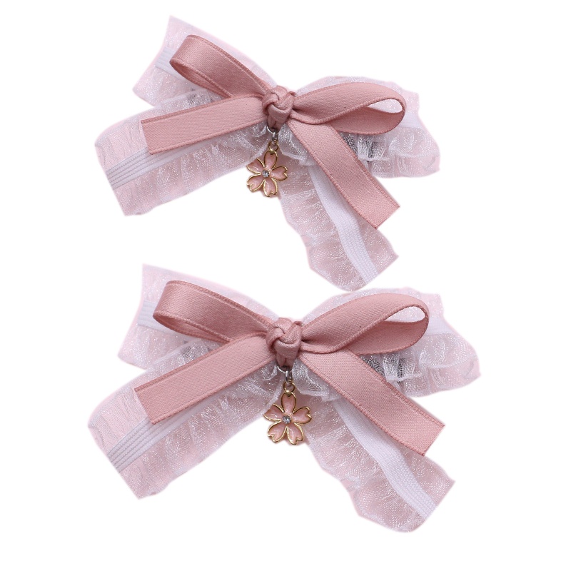 Dây Buộc Tóc Co Giãn Đính Nơ Ruy Băng Phong Cách Lolita Giá Đỡ