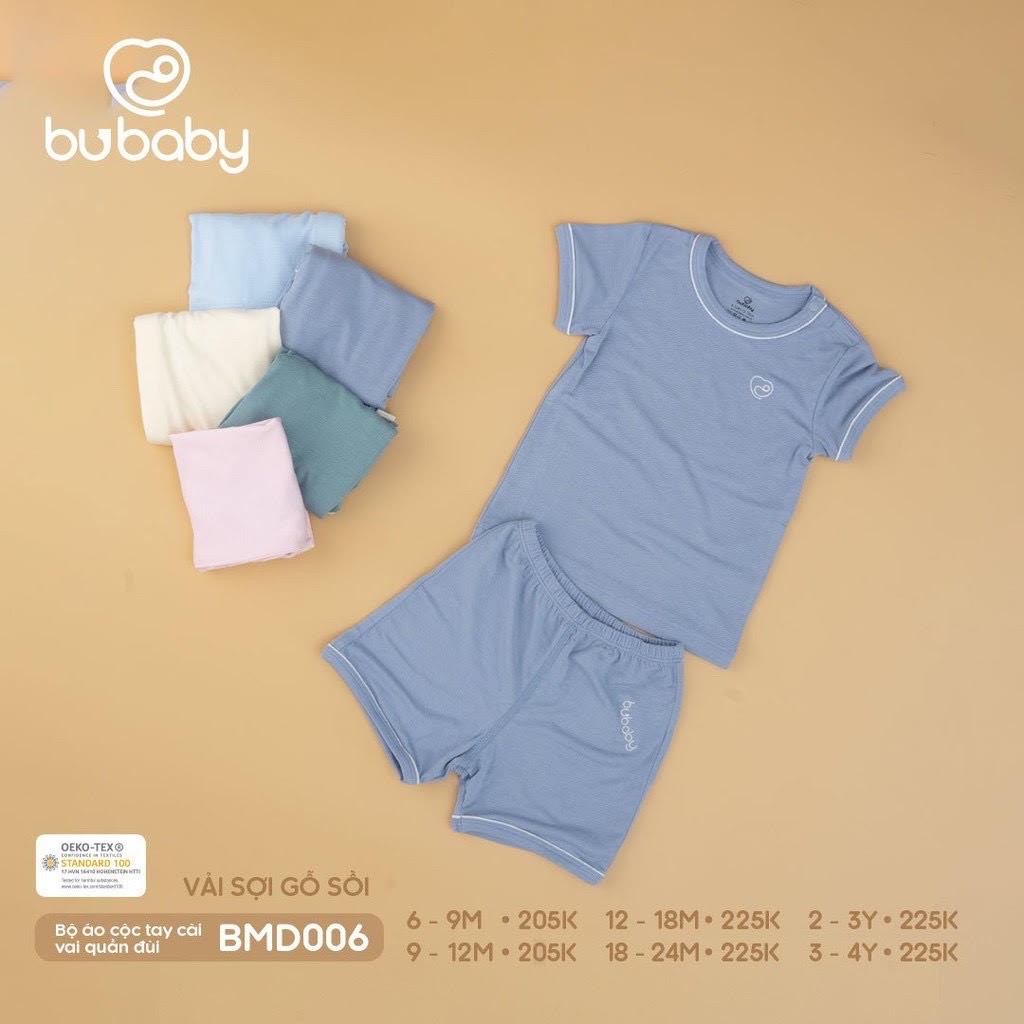 [BUBABY]Bộ áo ngắn tay cài vai, quần đùi - BuzziK