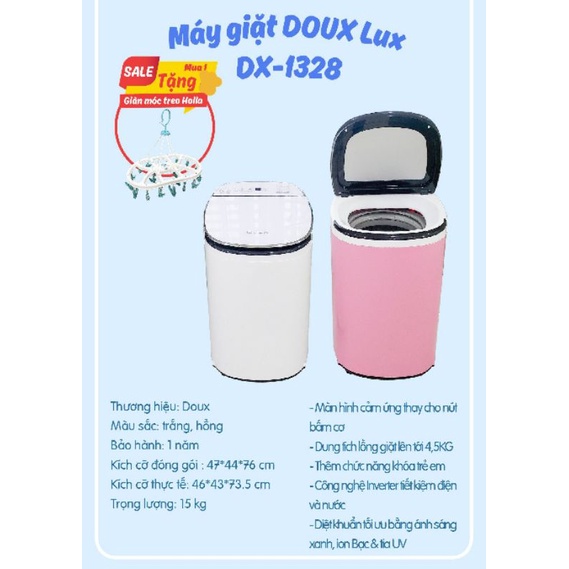 Máy giặt mini Doux phiên bản Lux 2022 hàng chính hãng