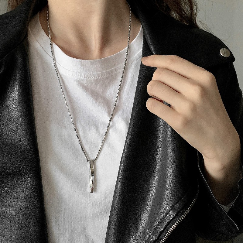 Vòng cổ thép titan thiết kế đơn giản cá tính sành điệu C189