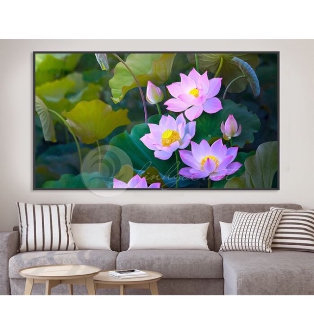 Tranh CANVAS mẫu hoa sen kt 70*100