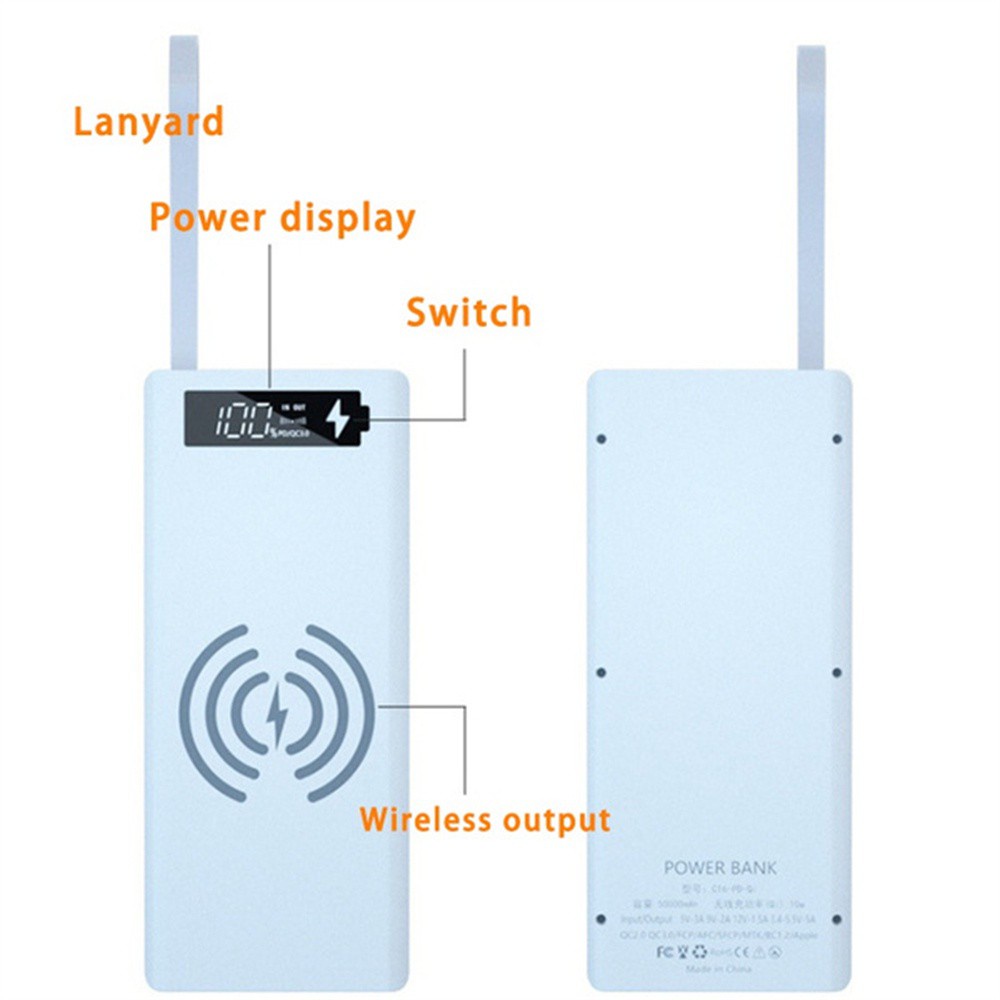 Vỏ Sạc Dự Phòng Không Dây Usb Kép 16x18650 Siêu Bền Cho Điện Thoại Di Động DIY