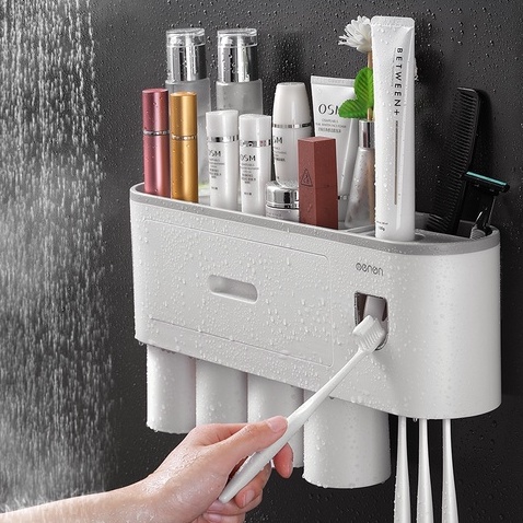 Kệ đựng đồ nhà vệ sinh không cần khoan lỗ Kệ đựng đồ nhà tắm nhà vệ sinh dạng treo tường