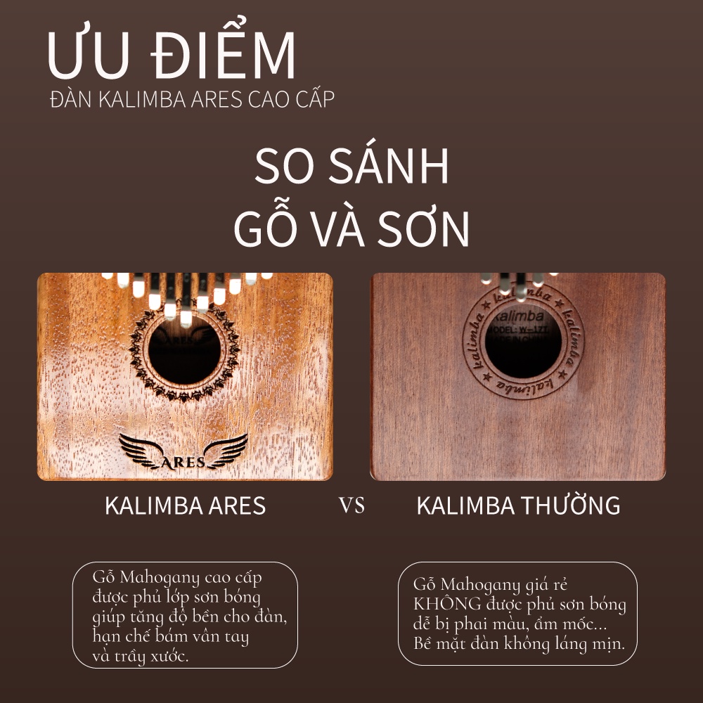 ĐÀN KALIMBA ARES GIÁ RẺ - KALIMBA GIÁ RẺ - KALIMBA 17 PHÍM