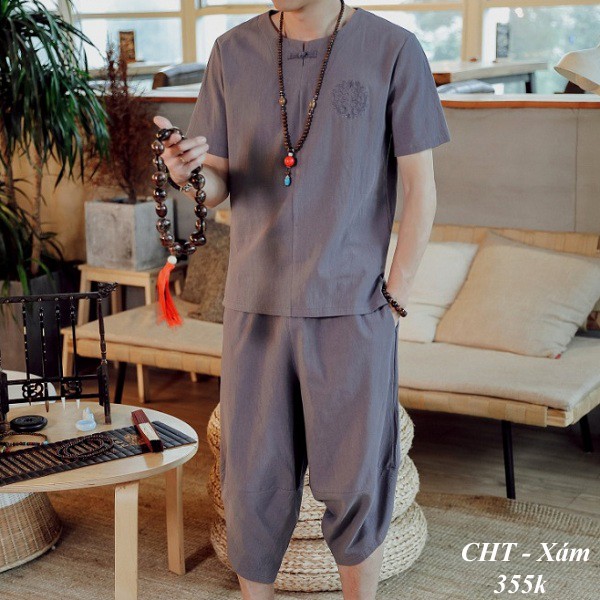 (Hàng đẹp SẴN HÀNG) Bộ nam đũi quần alibaba, Độc đáo, Cá tính, Chuẩn chất liệu thoải mái vô cùng...