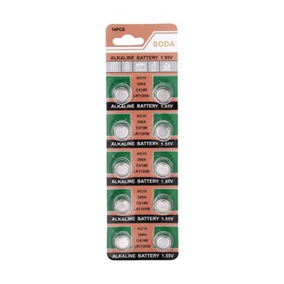 Vỉ 10 viên pin cúc áo Alkaline