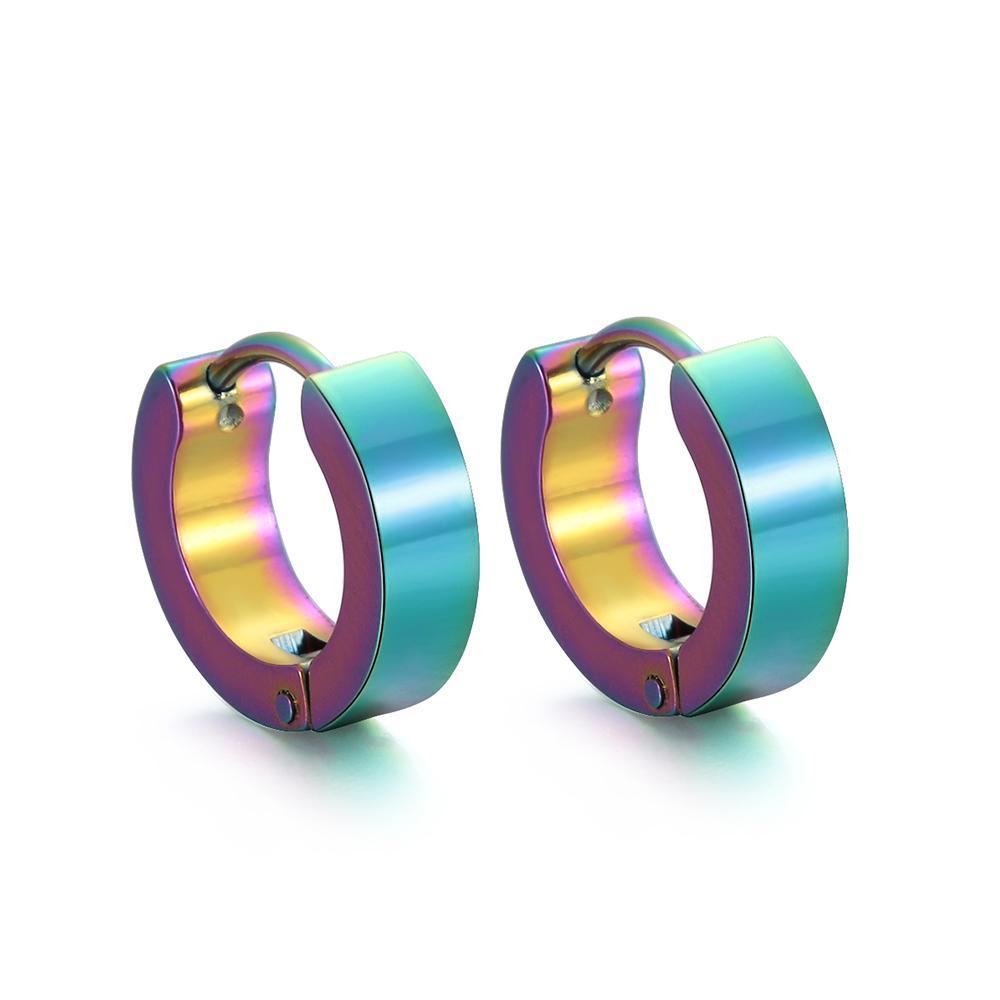 NIUYOU Set 2 Khuyên Tai Nam / Nữ Thép Không Gỉ