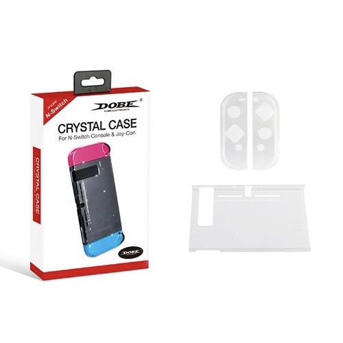 Bộ ốp bảo vệ trong suốt crystal case thương hiệu DOBE cho máy chơi game Nintendo Switch