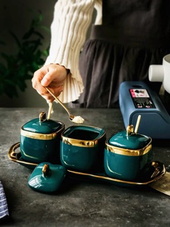 Hũ gia vị xanh cổ vịt