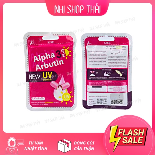 Vỉ 10 viên alpha arbutin uv  có chống nắng