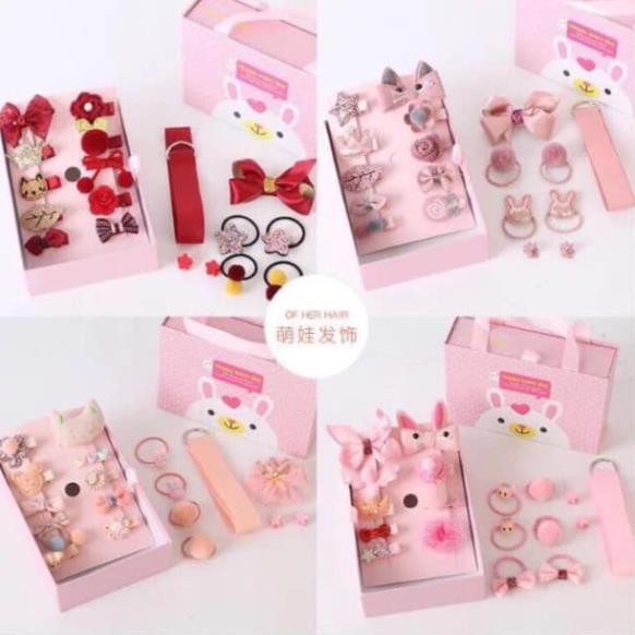 kbkb Kẹp tóc  set 18 chi tiết
