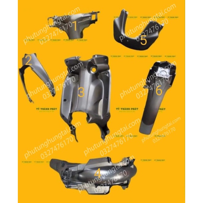 Bộ 6 nhựa nhám đen xe Taurus zin yamaha Chính hãng