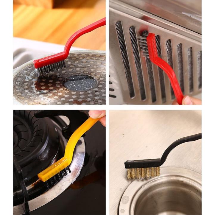 Bộ Bàn Chải Rửa Lốc Máy, Bàn Chải Chà Bếp Ga 3 Màu