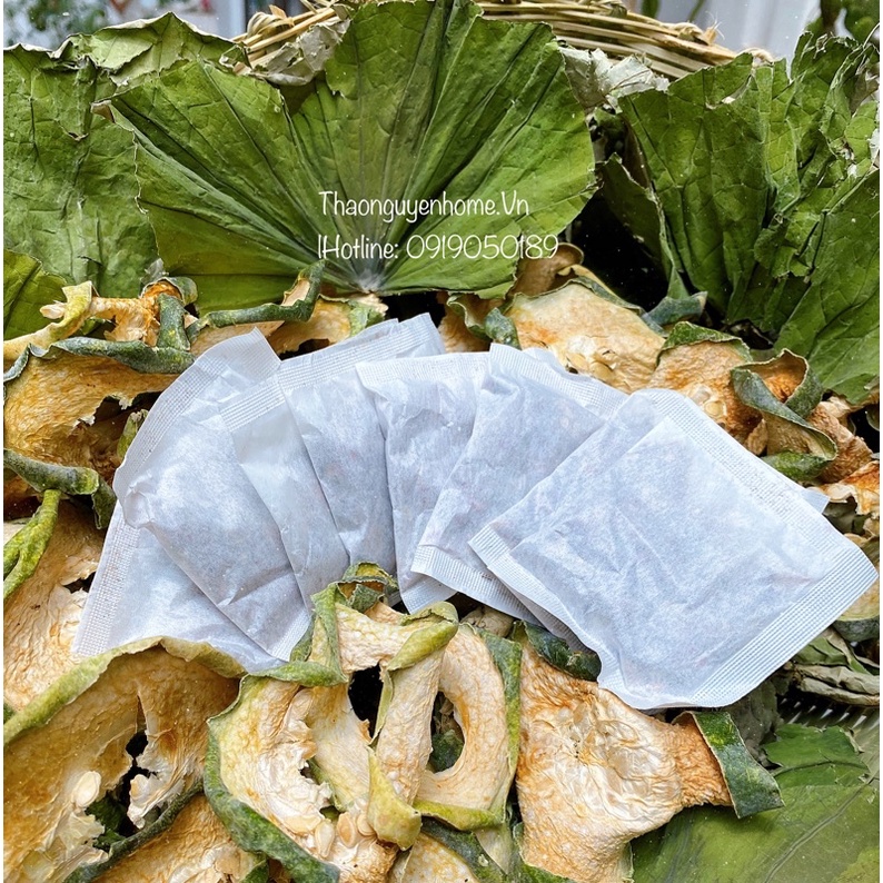 Trà bí đao lá sen giảm cân handmade