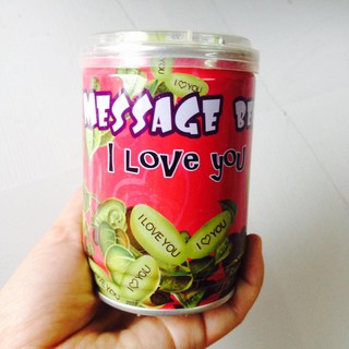 Lon hạt giống đậu khắc chữ/đậu thần kỳ (chậu + đất + phân bón + hạt giống)- video thật nha BTS so