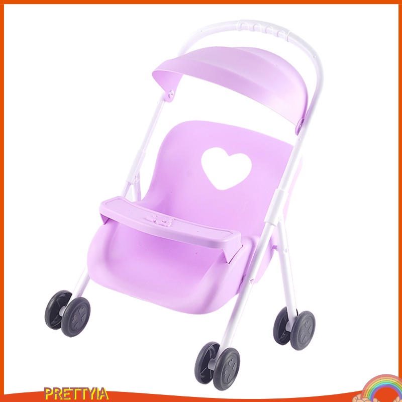 Xe đẩy em bé mini bằng nhựa xinh xắn cho búp bê