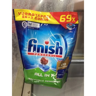 Viên Rửa Bát Finish All in 1 Túi 69 viên (bột alio ,muối somat ) dùng cho máy rửa bát