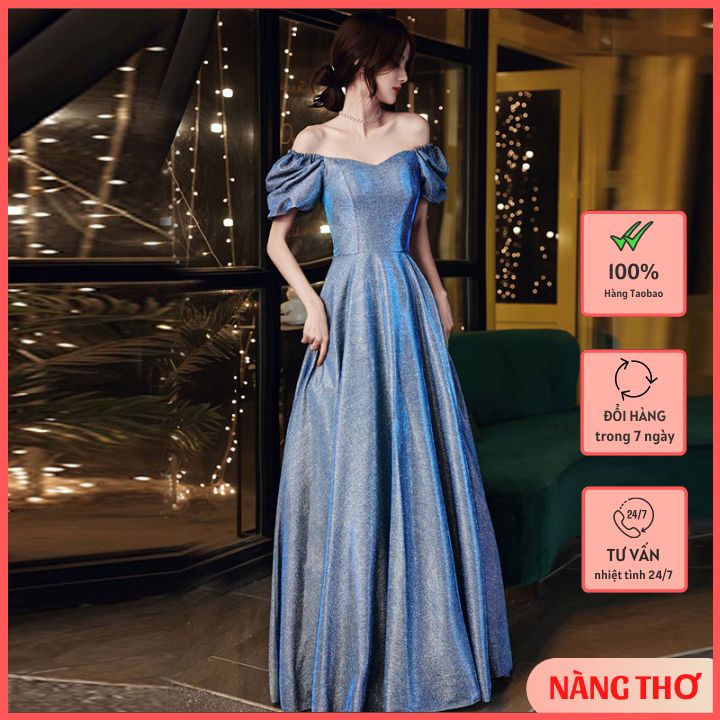 Váy Dự Tiệc, Đầm Phù Dâu Trễ Vai Thanh Lịch, Sang Trọng (Feedback Ảnh Cưới)