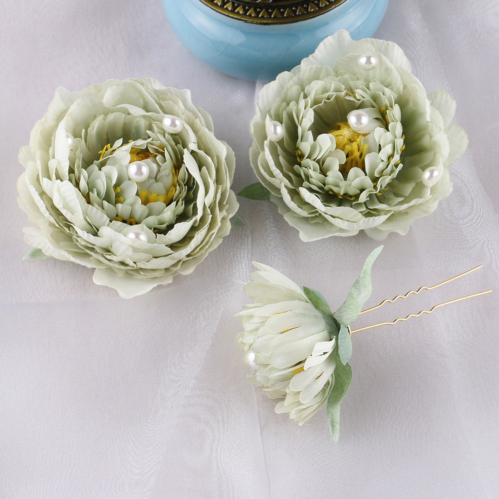 Trâm Cài Tóc Hình Hoa Nhiều Màu Sắc Phong Cách Cổ Điển Thanh Lịch Dành Cho Nữ