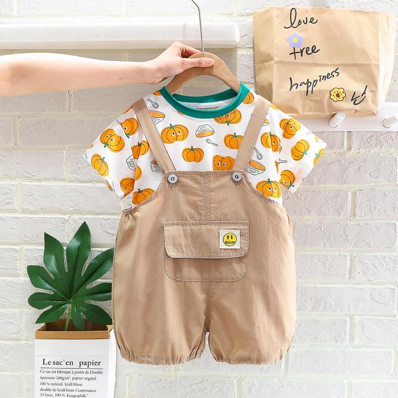 Set quần yếm bé trai bé gái áo thun tay ngắn yếm đùi MINTSCLOSET Mint's Closet 1 2 3 tuổi - YE5038 - YE5098