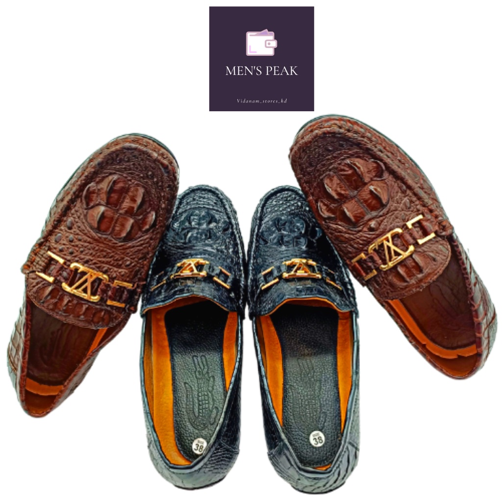Giày lười nam, giày da nam cao cấp, giày da cá sấu nam, giày cá sấu MEN'SPEAK.