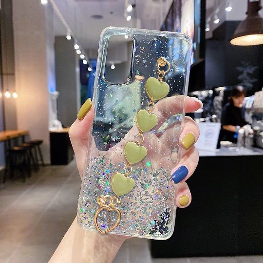 Ôp Điện Thoại Silicon Kim Tuyến Có Dây Xích Đeo Cho samsung galaxy a01 core a02s a21s a11 a20 a30 a10 a10s a20s Ốp