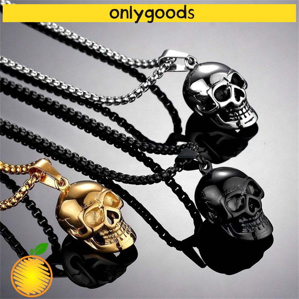 Vòng cổ mặt hình đầu lâu phong cách gothic cổ điển cho nam