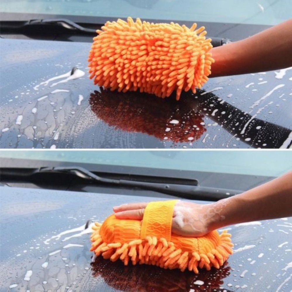 Miếng san hô rửa xe MICROFIBER mềm mịn ( Màu ngẫu nhiên )