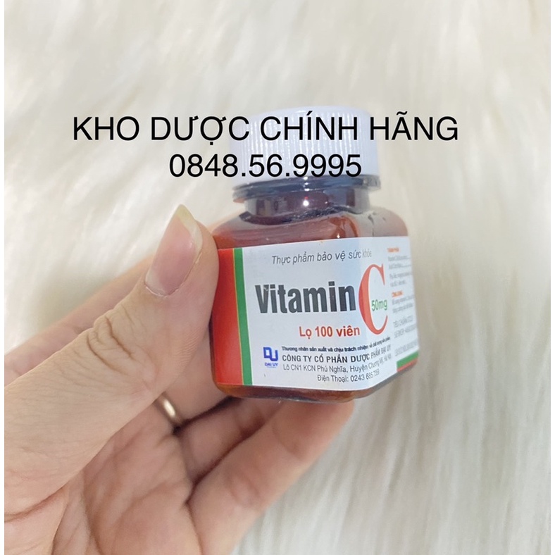 VITAMIN C 50mg lọ 100 viên nén - Bổ sung Vitamin C cho cơ thể, tăng cường sức đề kháng