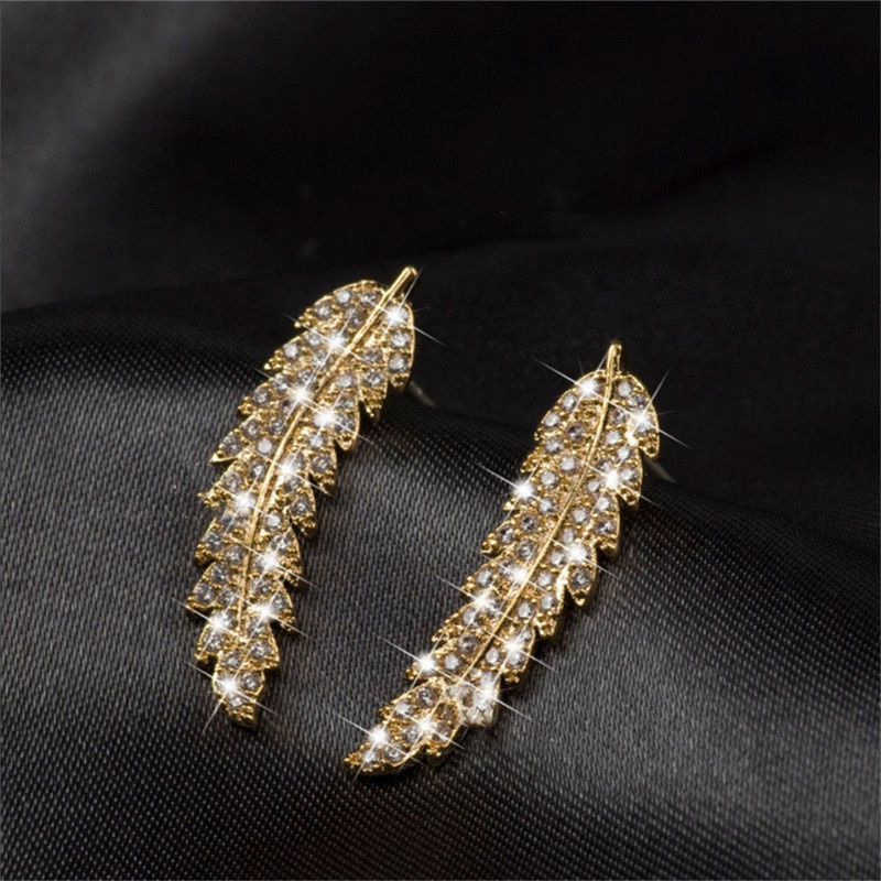 Ear Ring Studs Leaf Earrings Trendy  Women 1Pair Jewellery Fashion  Women's