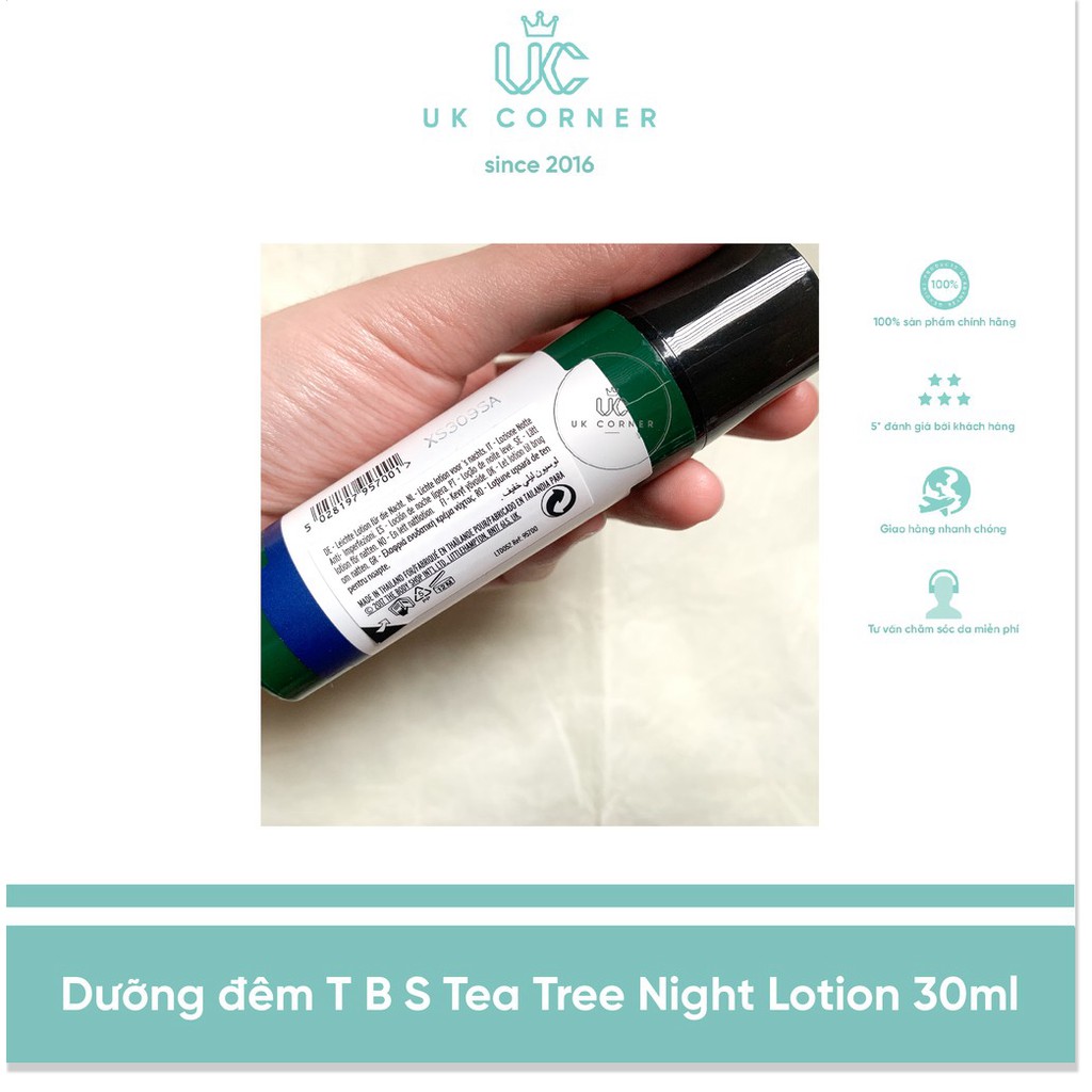 [Mã giảm giá mỹ phẩm chính hãng] Dưỡng đêm The Body Shop Tea Tree Night Lotion 30mL