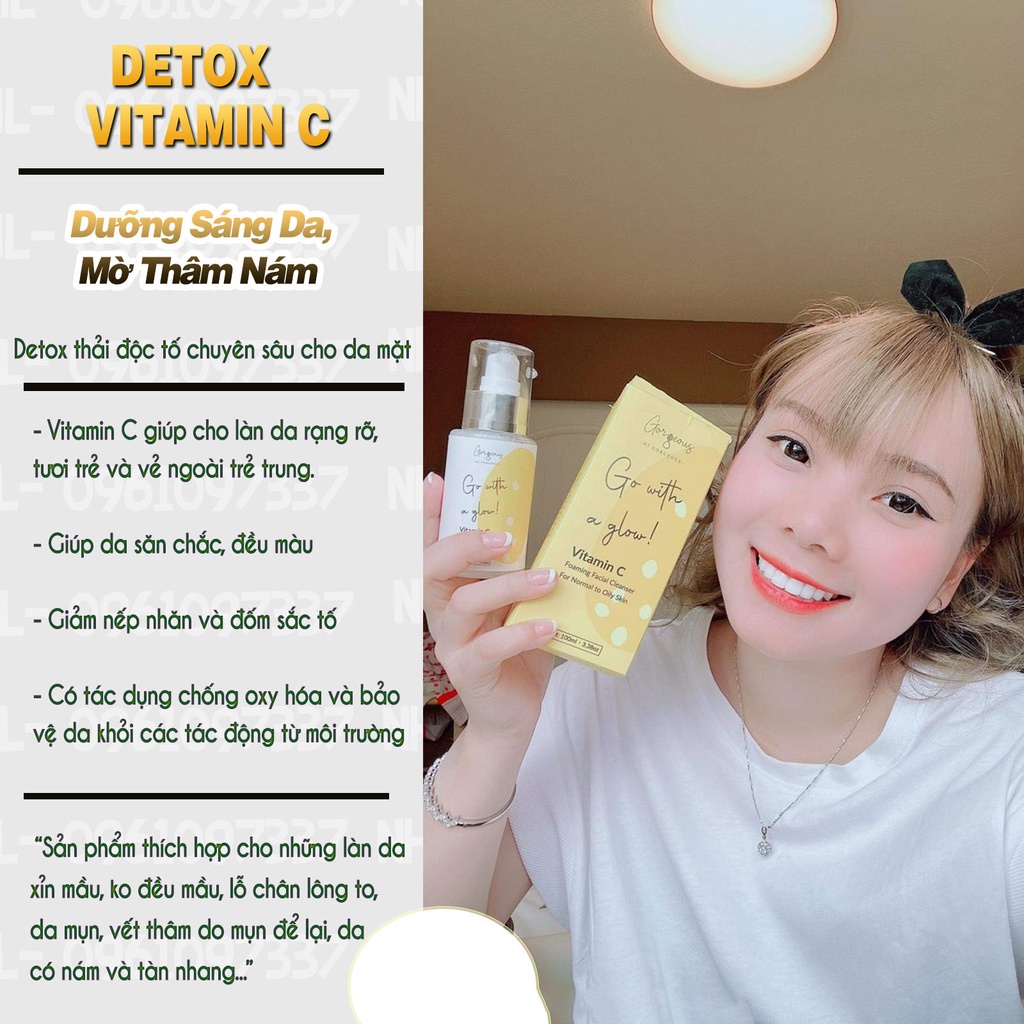 [Chính Hãng ] Detox Múi Xù Vitamin C thải độc cho da mỗi ngày - Làm sạch da chuyên sâu, chống lão hóa