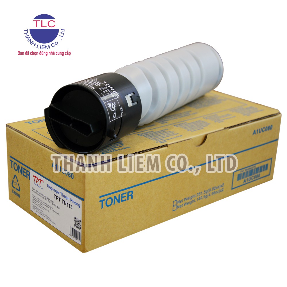 Hộp mực Thuận Phong TN118 dùng cho máy photocopy Konica Minolta bizhub 164/ 184/ 195/ 206/ 226/ 266/ 306/ 7718/ 7818