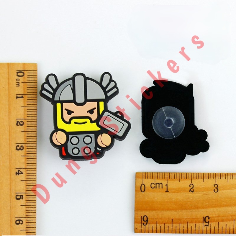 [2D] Sticker - Jibbitz - Nút gắn dép sục 2D siêu nhân