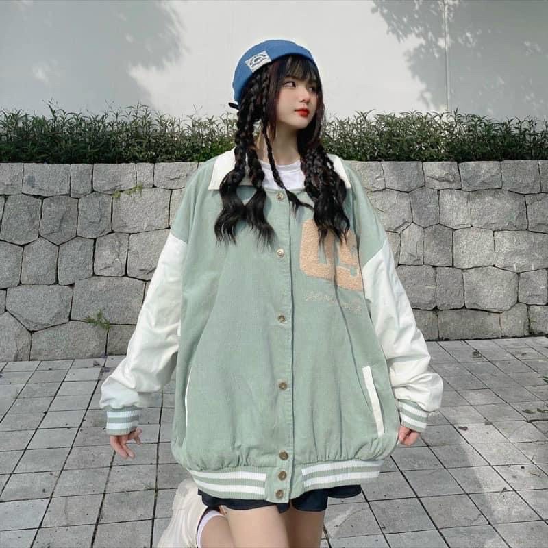 Áo khoác bomber Unisex chống nắng chất nhung tăm,form rộng 2 lớp đẹp cho nữ,nam M09