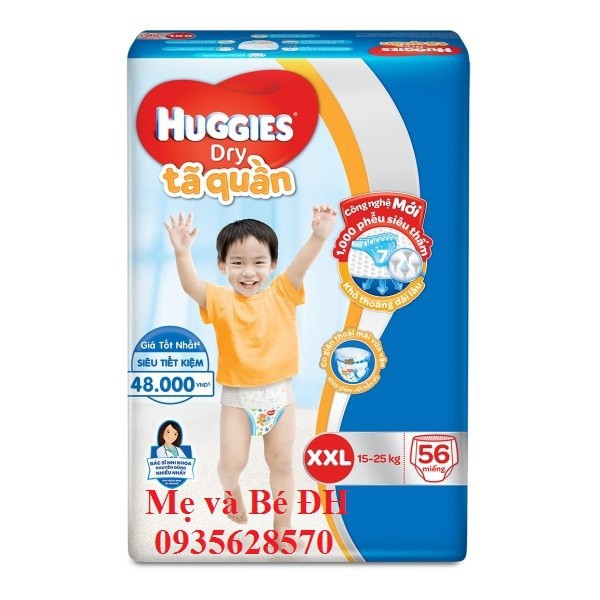 Tã quần Huggies M74-L68-XL62-XXL56 bao bì mới (Size M - L - XL - XXL)