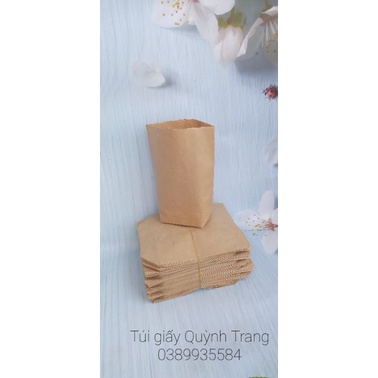 Combo 100 túi giấy đựng đồ khô, thực phẩm chiên rán KT 17x12 cm