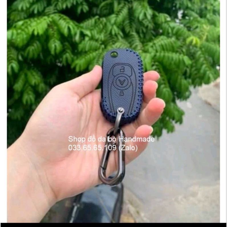 Bao da chìa khoá Vinfast Fadil bằng da bò, kèm tặng móc khóa