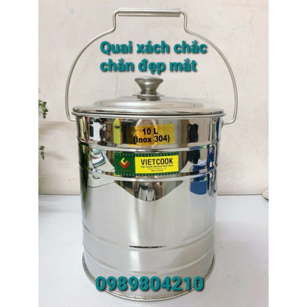 Bình đựng nước,sữa ,thực phẩm  inox 10 ,15 lít  SUS 304 ,Bình nước inox ko vòi inox 304, CHÍNH HÃNGVN