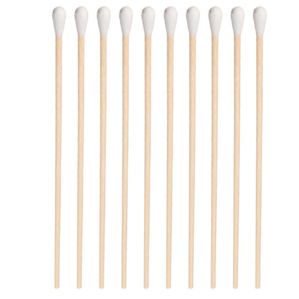 [Hàng mới về] Set 100 tăm bông cotton y tế cán gỗ dài 6&quot;  thiết kế tiện dụng